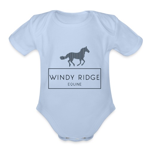 Windy Ridge Black Logo - Organic Short Sleeve Baby Bodysuit