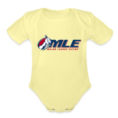 Major League Eating Logo - Organic Short Sleeve Baby Bodysuit