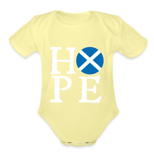 Light HOPE St A Cross - Organic Short Sleeve Baby Bodysuit