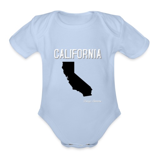 CALIFORNIA WHITE - Organic Short Sleeve Baby Bodysuit