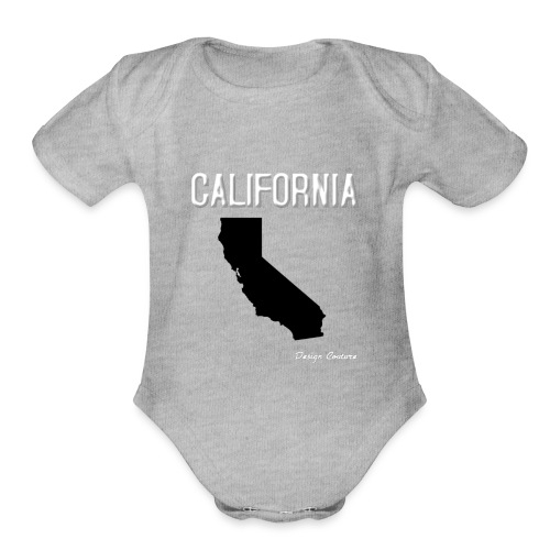 CALIFORNIA WHITE - Organic Short Sleeve Baby Bodysuit