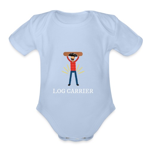 Log Carrier - Organic Short Sleeve Baby Bodysuit