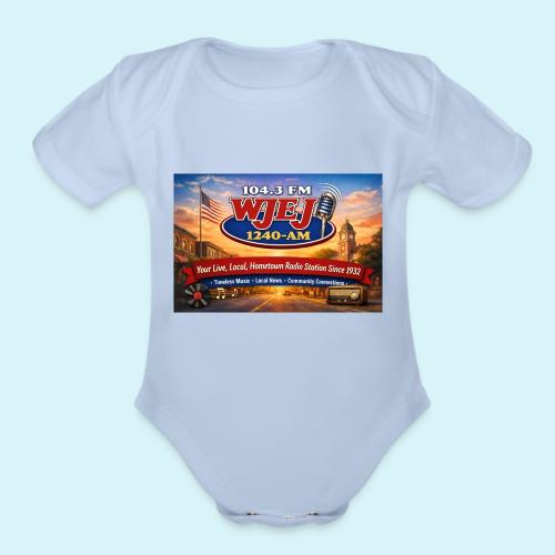 WJEJ - Live, Local Radio Since 1932 - Organic Short Sleeve Baby Bodysuit