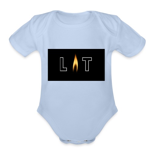 LIT LOGO DESIGN - Organic Short Sleeve Baby Bodysuit
