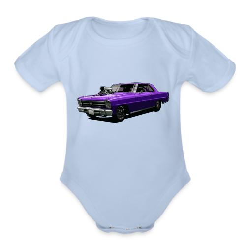 Nova Race car - Organic Short Sleeve Baby Bodysuit