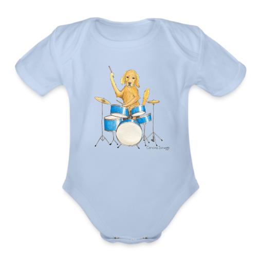 Drum Pup - Organic Short Sleeve Baby Bodysuit