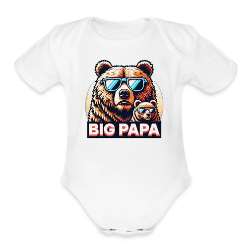 Big Papa - Organic Short Sleeve Baby Bodysuit