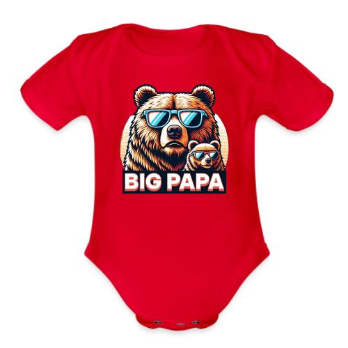 Big Papa - Organic Short Sleeve Baby Bodysuit