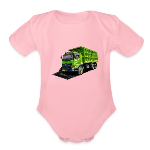Dump Truck Kenworth - Organic Short Sleeve Baby Bodysuit