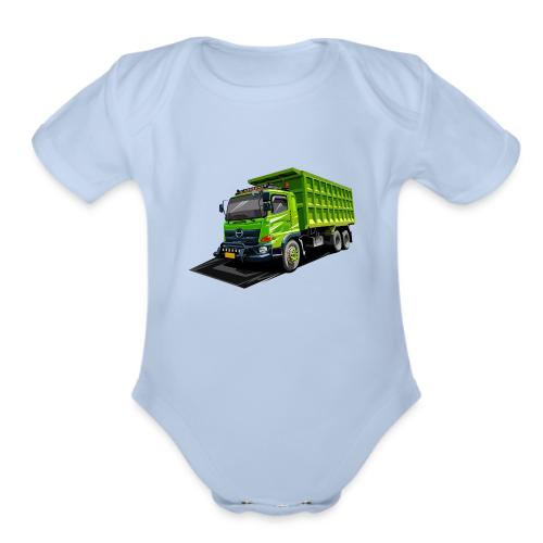 Dump Truck Kenworth - Organic Short Sleeve Baby Bodysuit