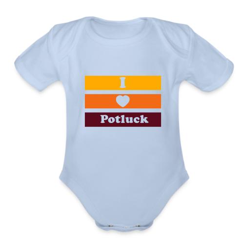I Heart Potluck - Organic Short Sleeve Baby Bodysuit