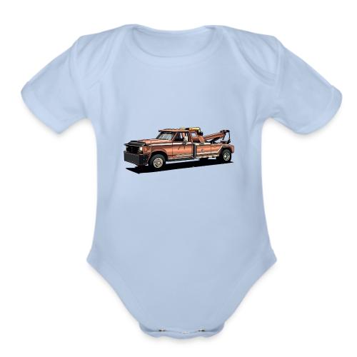 Classic Towing Truck OBS - Organic Short Sleeve Baby Bodysuit