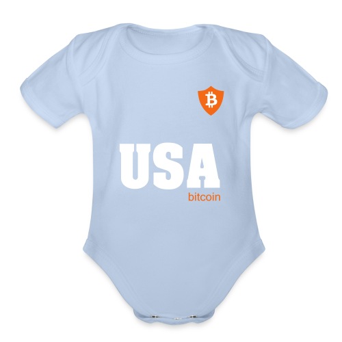 USA Bitcoin - Organic Short Sleeve Baby Bodysuit