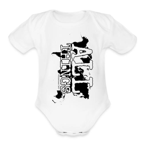 All Things World Map - Organic Short Sleeve Baby Bodysuit
