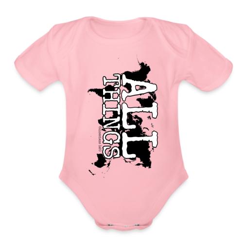 All Things World Map - Organic Short Sleeve Baby Bodysuit