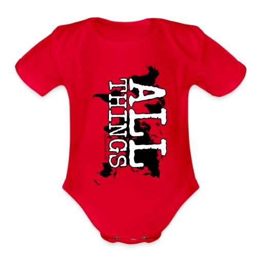 All Things World Map - Organic Short Sleeve Baby Bodysuit