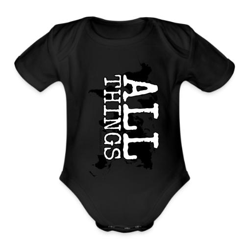All Things World Map - Organic Short Sleeve Baby Bodysuit