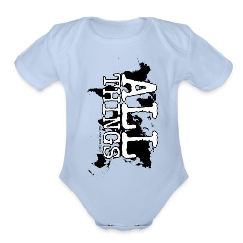 All Things World Map - Organic Short Sleeve Baby Bodysuit