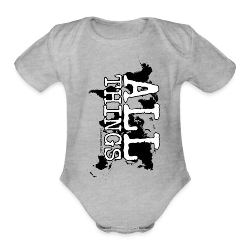 All Things World Map - Organic Short Sleeve Baby Bodysuit