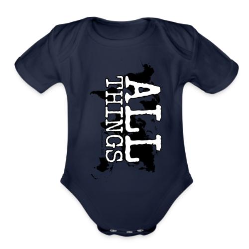 All Things World Map - Organic Short Sleeve Baby Bodysuit
