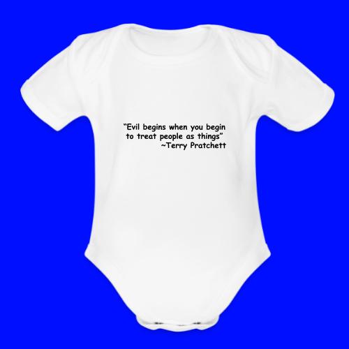 Evil Begins - Organic Short Sleeve Baby Bodysuit