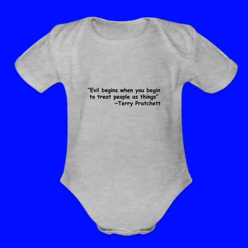 Evil Begins - Organic Short Sleeve Baby Bodysuit
