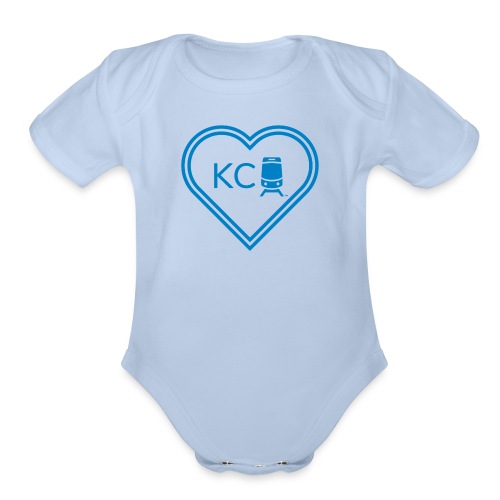 KCStreetcar Heart - Organic Short Sleeve Baby Bodysuit