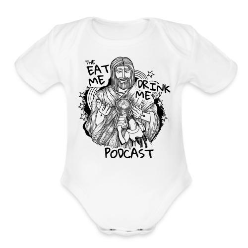 Eat Me Drink Me Podcast revamped logo - Organic Short Sleeve Baby Bodysuit