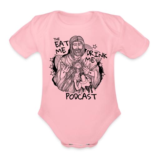 Eat Me Drink Me Podcast revamped logo - Organic Short Sleeve Baby Bodysuit