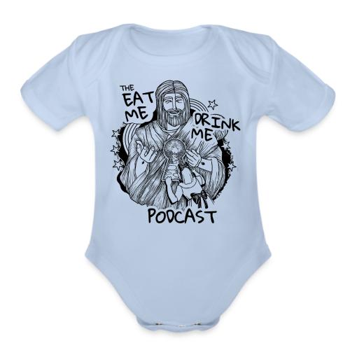 Eat Me Drink Me Podcast revamped logo - Organic Short Sleeve Baby Bodysuit