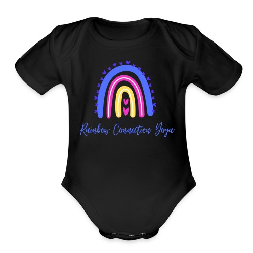 Rainbow Connection Yoga t shirt - Organic Short Sleeve Baby Bodysuit