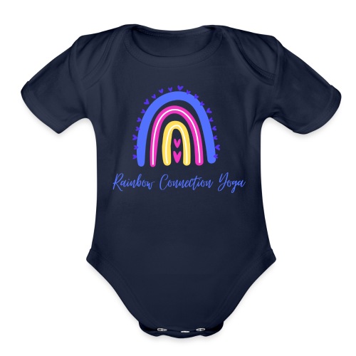 Rainbow Connection Yoga t shirt - Organic Short Sleeve Baby Bodysuit