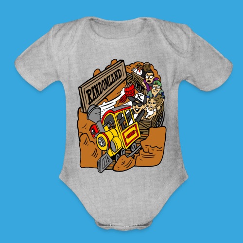 Wild West Mine Train - Organic Short Sleeve Baby Bodysuit