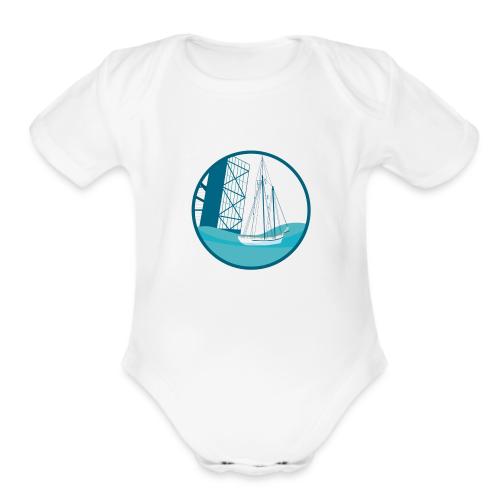 Mystic CT Drawbridge Men's Tri Tee Shirt - Organic Short Sleeve Baby Bodysuit