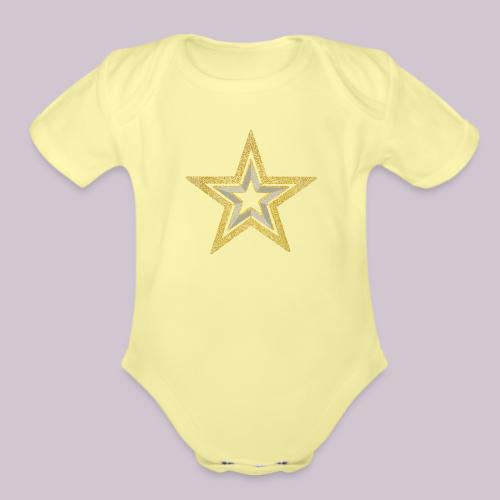 Star - Organic Short Sleeve Baby Bodysuit