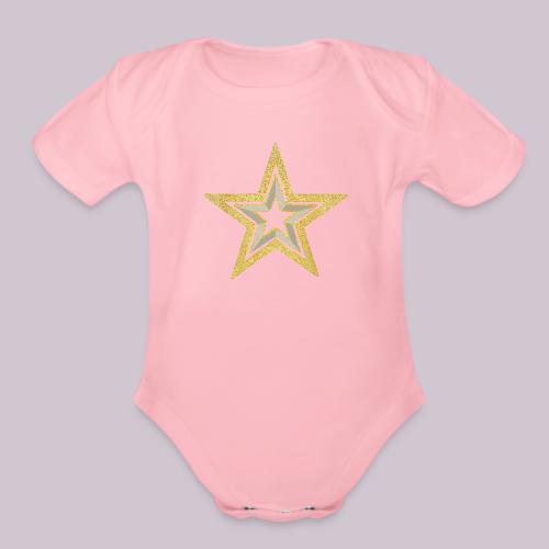 Star - Organic Short Sleeve Baby Bodysuit