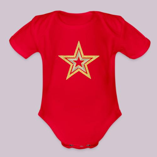 Star - Organic Short Sleeve Baby Bodysuit