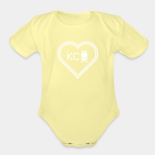 KC Streetcar Heart - Organic Short Sleeve Baby Bodysuit