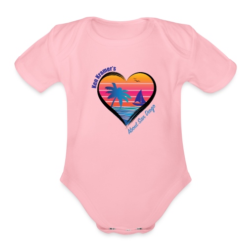 KK ASD HEART Black - Organic Short Sleeve Baby Bodysuit