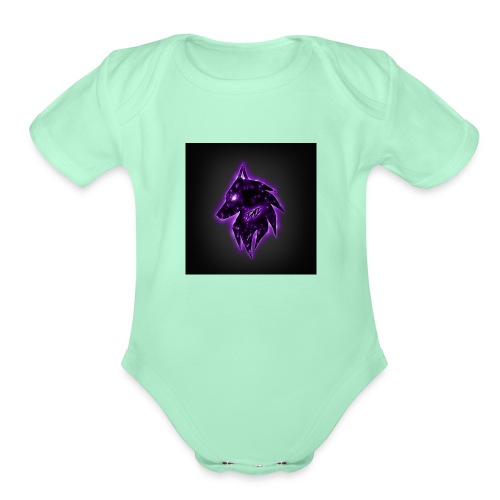 wolf jumper - Organic Short Sleeve Baby Bodysuit