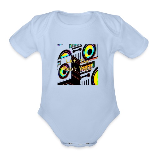 Let The Beat Rock design - Organic Short Sleeve Baby Bodysuit