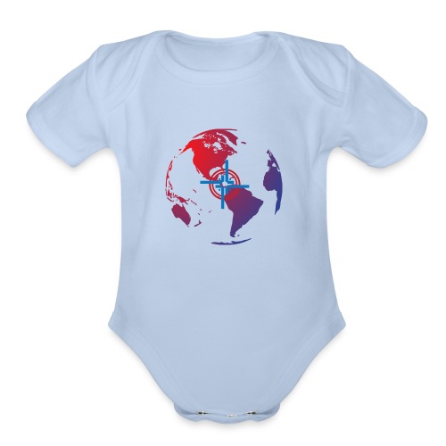 Everywhere Globe - Organic Short Sleeve Baby Bodysuit