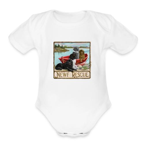 NCA Newfoundland Dog Rescue Gear - Organic Short Sleeve Baby Bodysuit