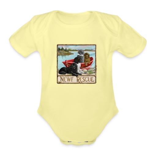 NCA Newfoundland Dog Rescue Gear - Organic Short Sleeve Baby Bodysuit