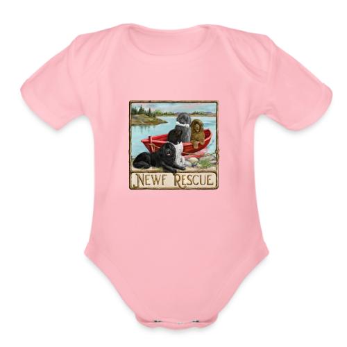 NCA Newfoundland Dog Rescue Gear - Organic Short Sleeve Baby Bodysuit