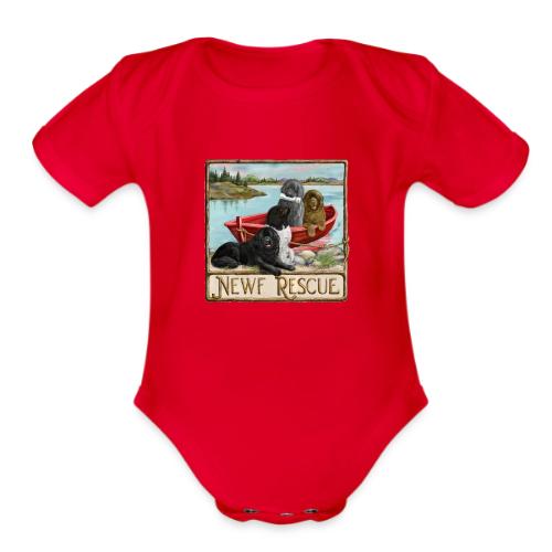 NCA Newfoundland Dog Rescue Gear - Organic Short Sleeve Baby Bodysuit