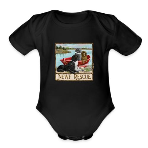NCA Newfoundland Dog Rescue Gear - Organic Short Sleeve Baby Bodysuit
