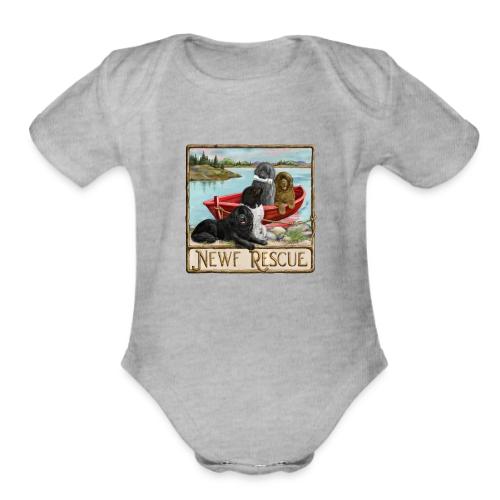 NCA Newfoundland Dog Rescue Gear - Organic Short Sleeve Baby Bodysuit