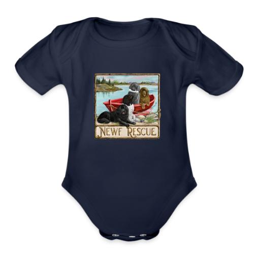 NCA Newfoundland Dog Rescue Gear - Organic Short Sleeve Baby Bodysuit