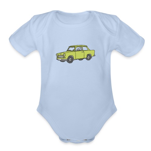 Trabant (baligreen car) - Organic Short Sleeve Baby Bodysuit